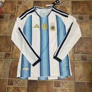 Adidas Argentina 2026 World Cup Long Sleeve Player Jersey Size M